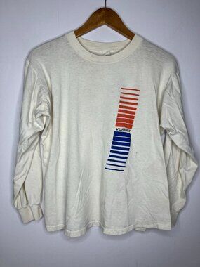 Vintage Vuarnet France Long Sleeve T-Shirt Men's Small Distressed